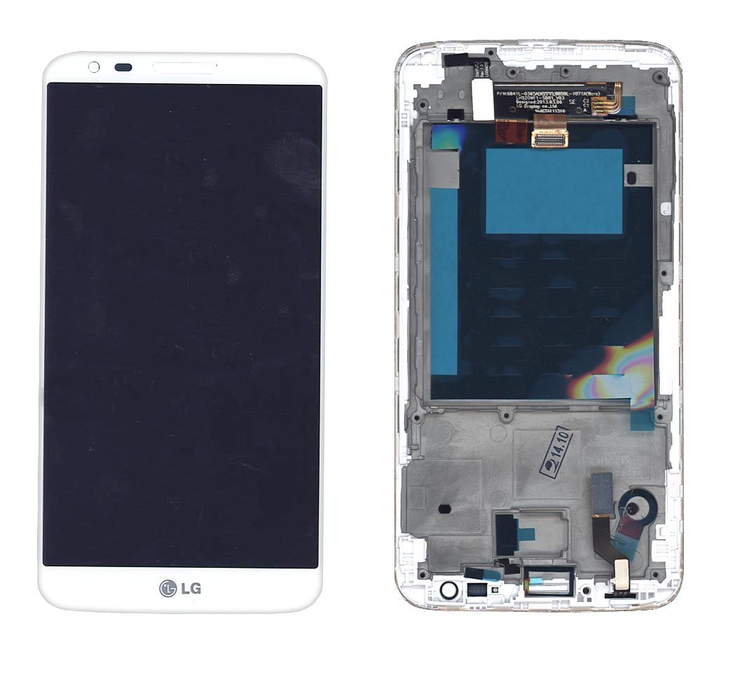 

Матрица с тачскрином (модуль) для LG G2 D801 белый с рамкой High Copy