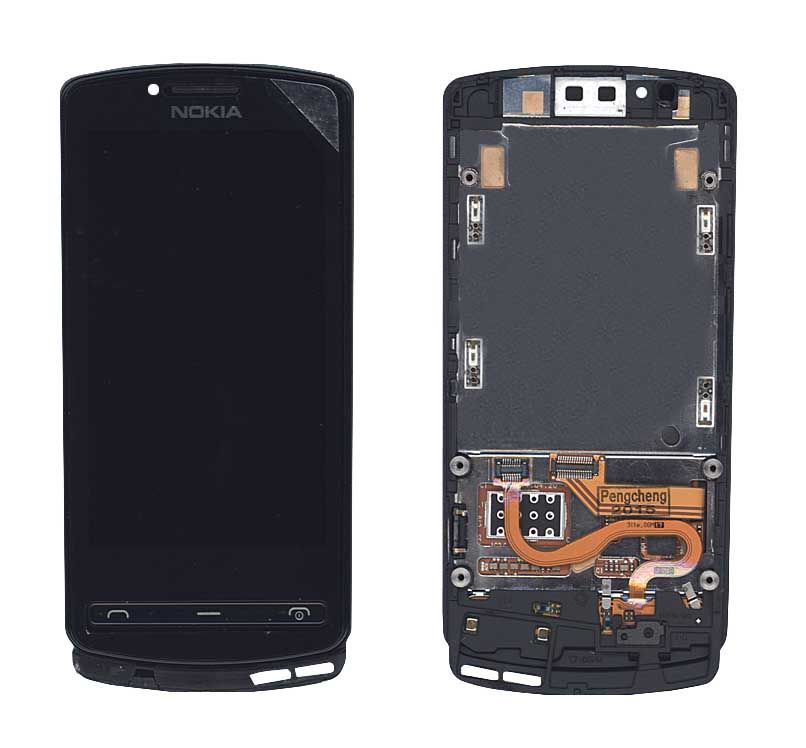 

Матрица с тачскрином (модуль) для Nokia Lumia 700 черный с рамкой High Copy
