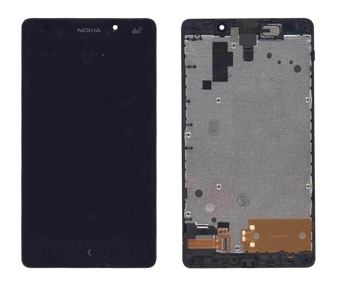 

Матрица с тачскрином (модуль) для Nokia XL Dual sim RM-1030 с рамкой черный High Copy