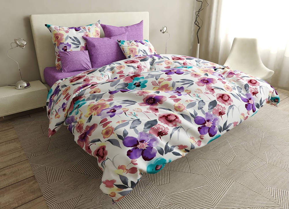 

Комплект постельного белья MirSon Бязь Premium 17-0405 Spring Евро