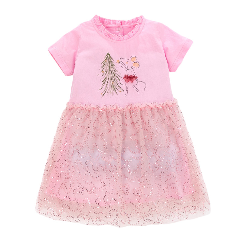 

Платье для девочки нарядное с принтом мышки Розовое Berni Kids (110) Розовый (58965)