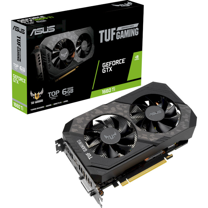 

Видеокарта ASUS TUF Gaming GeForce GTX 1660 Ti EVO TOP Edition (TUF-GTX1660TI-T6G-EVO-GAMING)