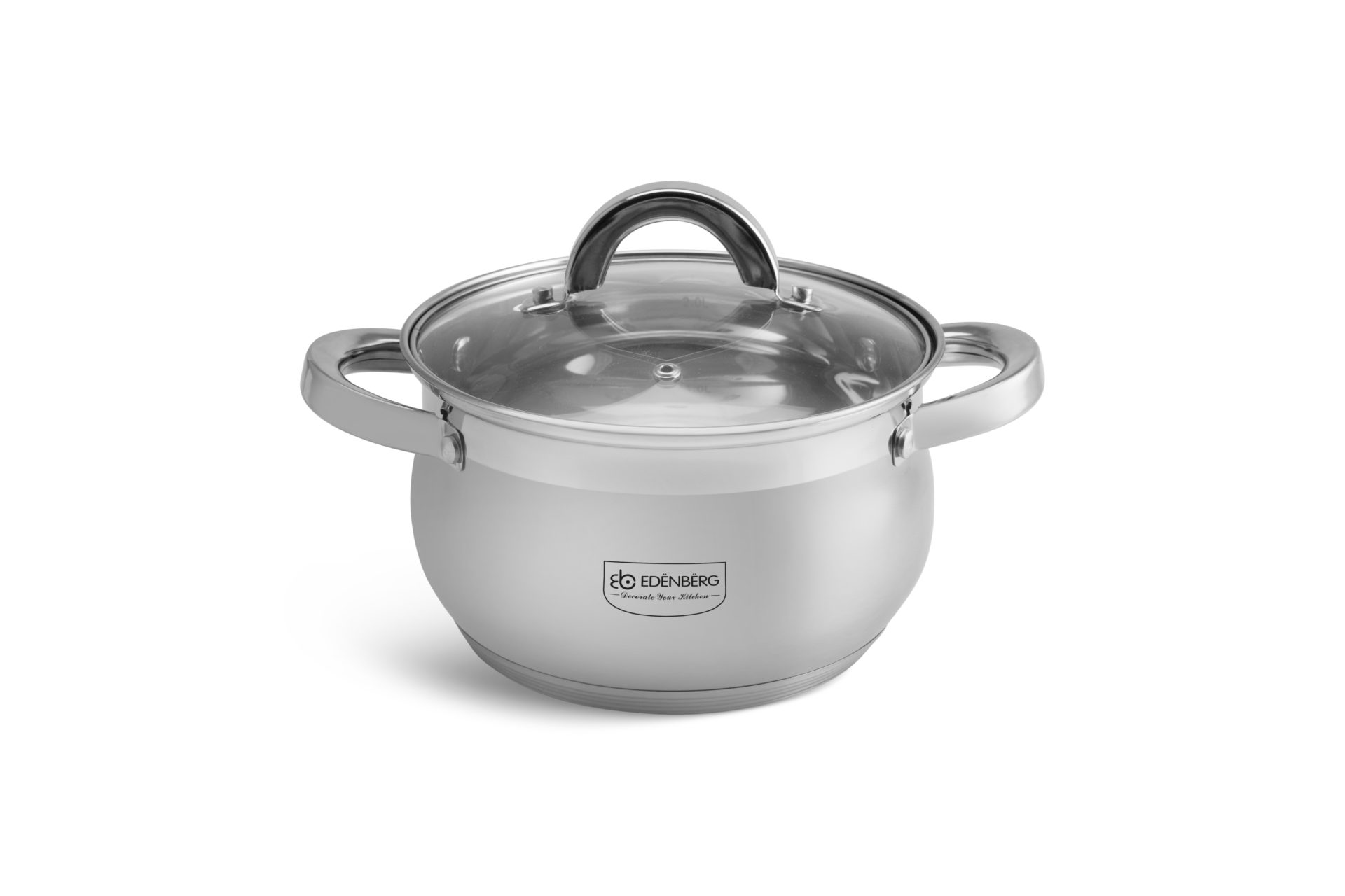 

Кастрюля Edenberg EB-3728 из нержавеющей стали со стеклянной крышкой 8.2 л