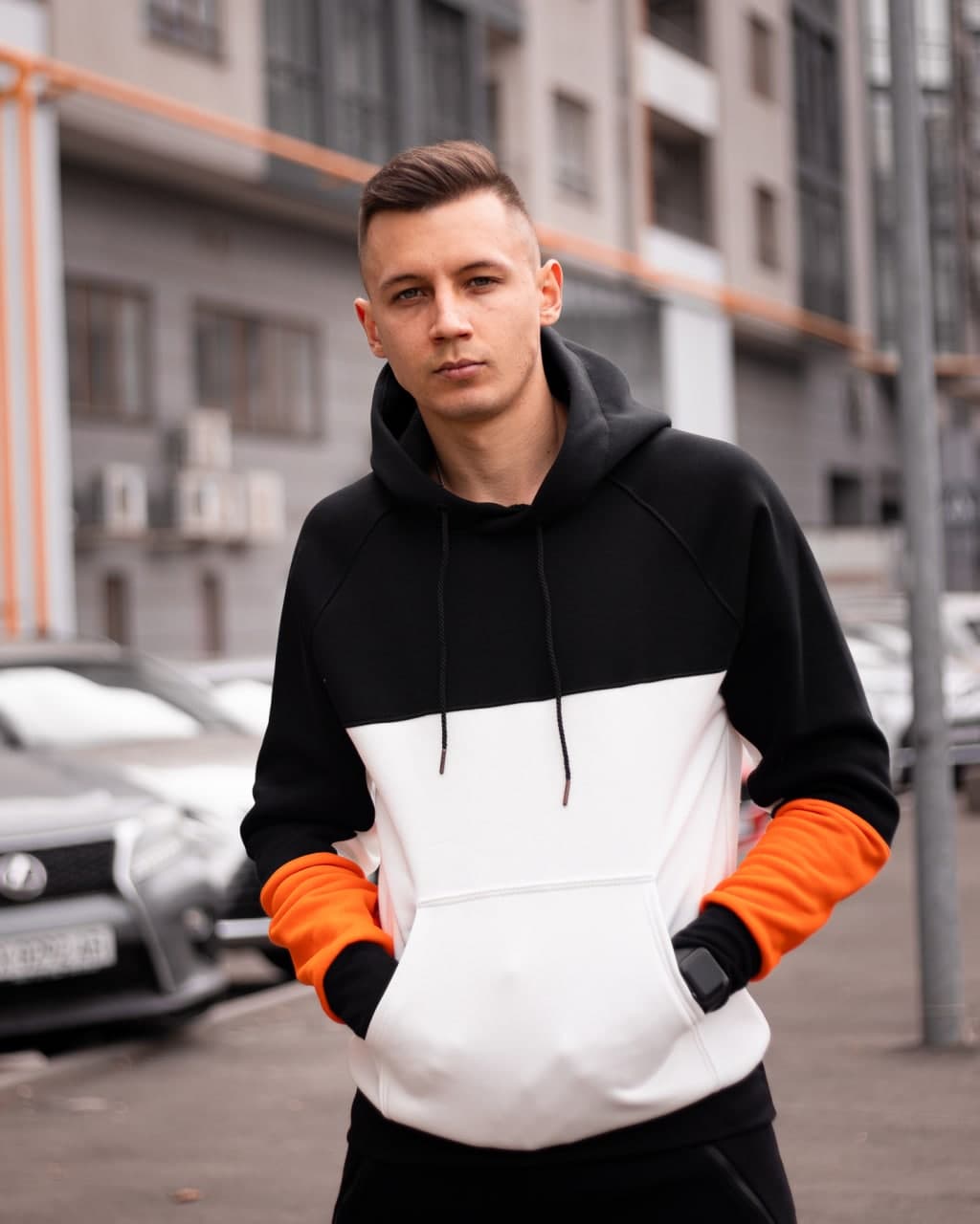 

Худи Hoodie Bara Gensuru оверсайз XL Черный с белым