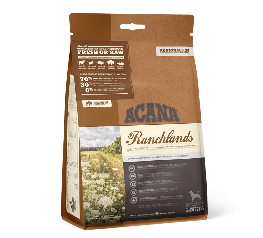 

Сухой корм для собак с красным мясом ACANA RANCHLANDS DOG 340 г Acana BGL-AC-105