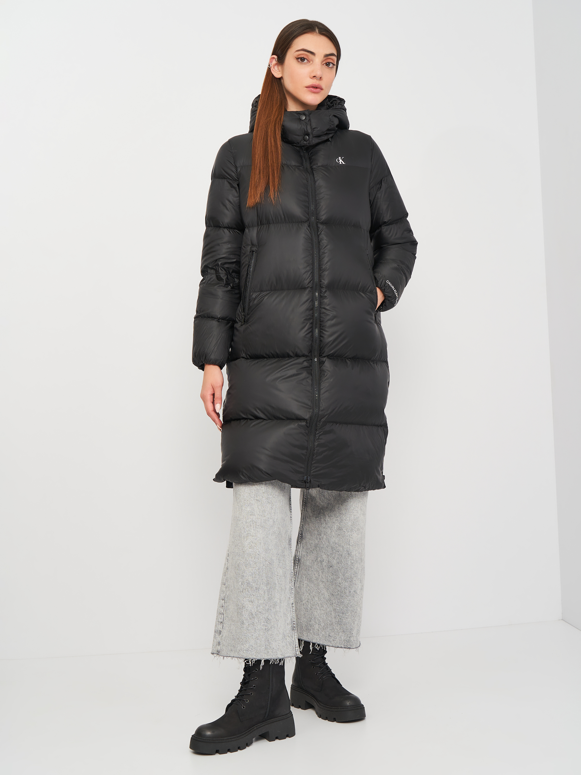 

Пуховик Calvin Klein Jeans Mw Down Shiny Long Puffer J20J216887-BEH S Black