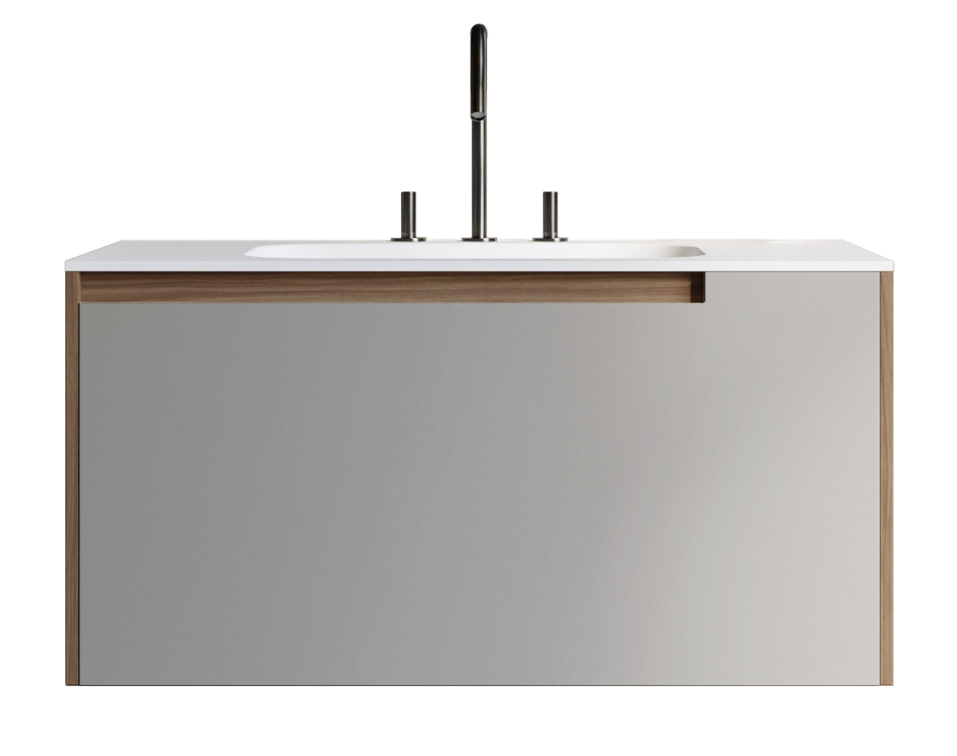 

Тумба подвесная INSTYLE GIO 70 с раковиной, 70х54х51, фасад Серый матовый/корпус Орех натуральный
