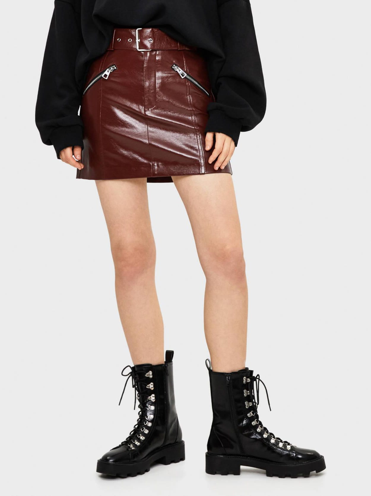 

Юбка Bershka XAZ219179XCRF  Бордовая, Юбка Bershka XAZ219179XCRF XS Бордовая
