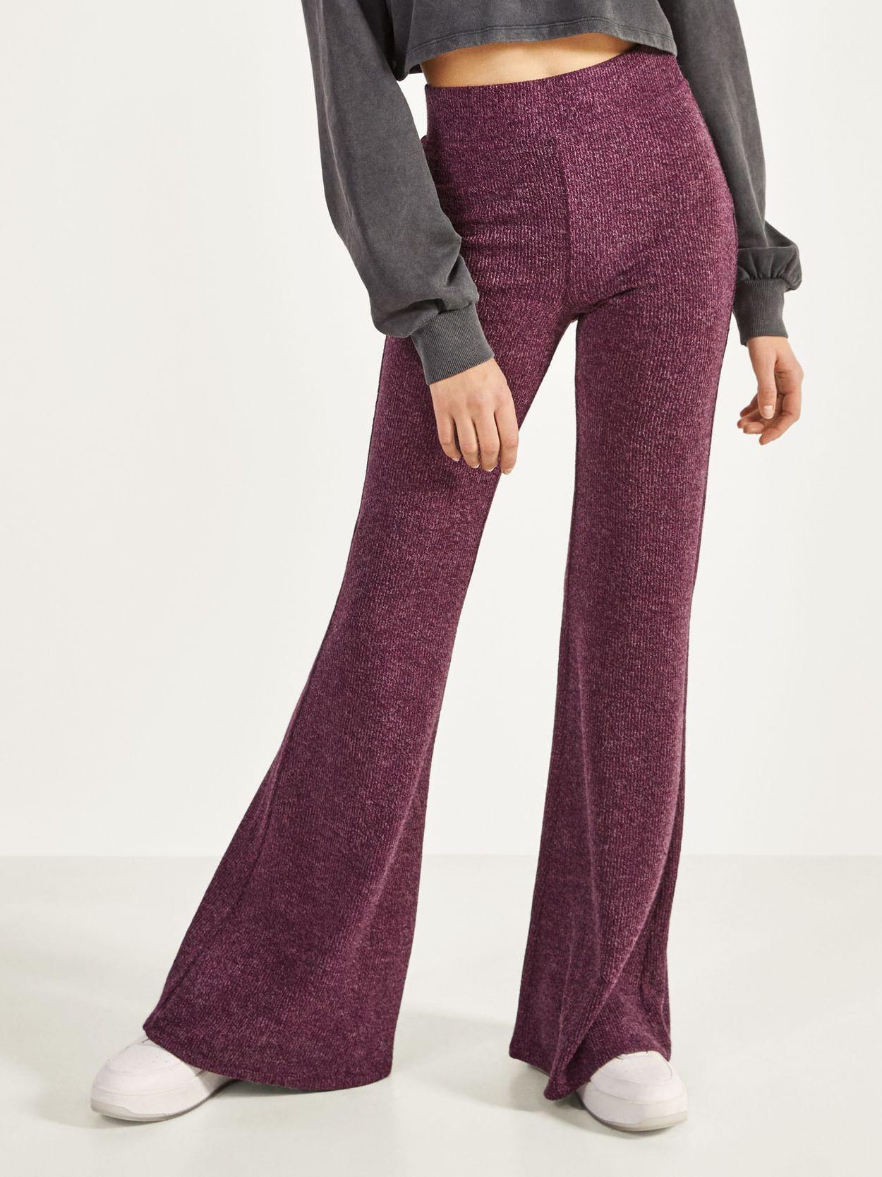

Брюки Bershka XAZ263079AIUU  Сливовые, Брюки Bershka XAZ263079AIUU XS Сливовые