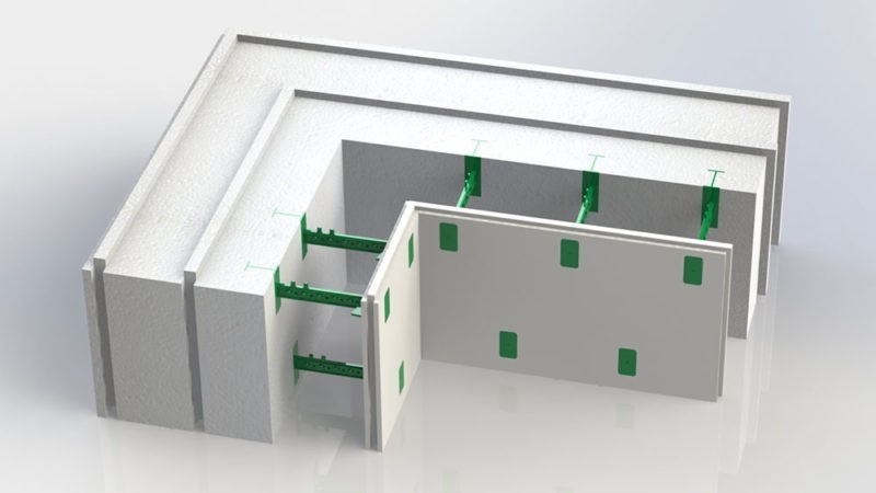 

Угловая несъемная опалубка Passive House для стен 300 на 1000