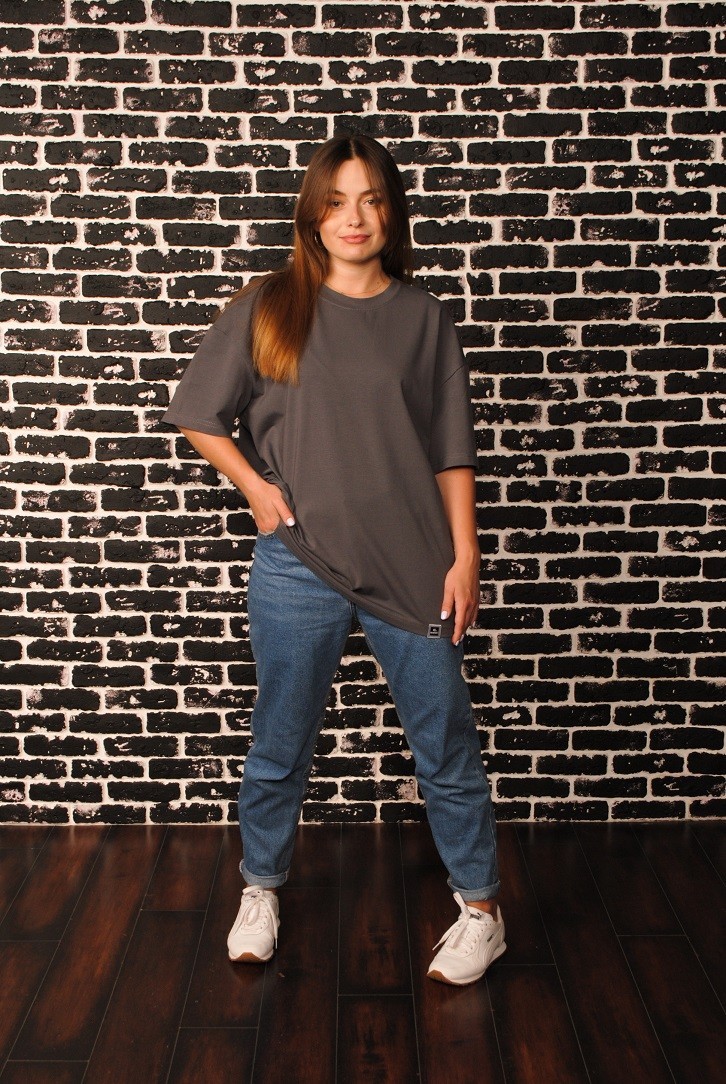 

Футболка женская Oversize Hi Mate F3 серая, Футболка женская Oversize Hi Mate F3 серая L