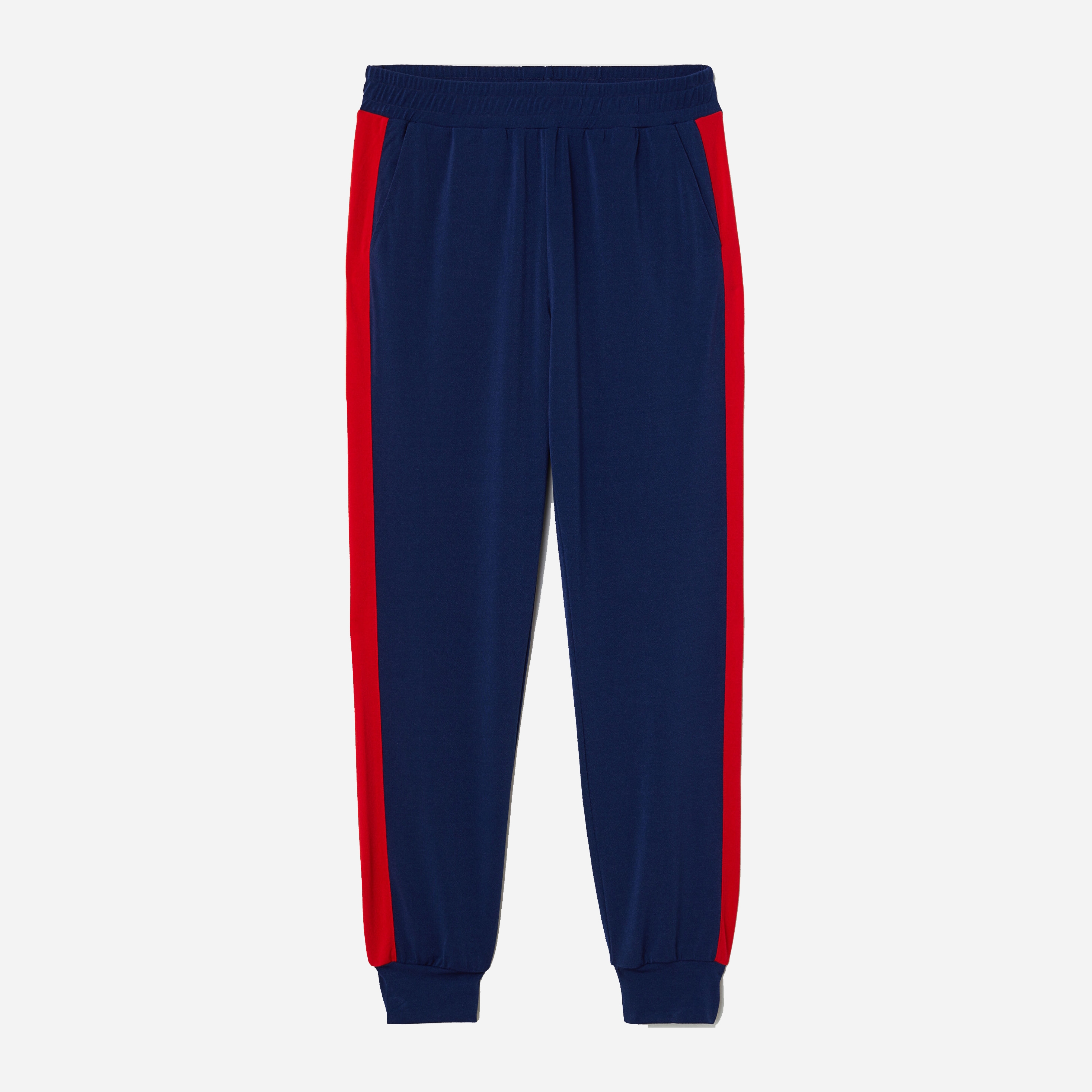 Акція на Спортивные брюки H&M XAZ137701WJJC S Темно-синие с красным (DD8000002849180) від Rozetka UA