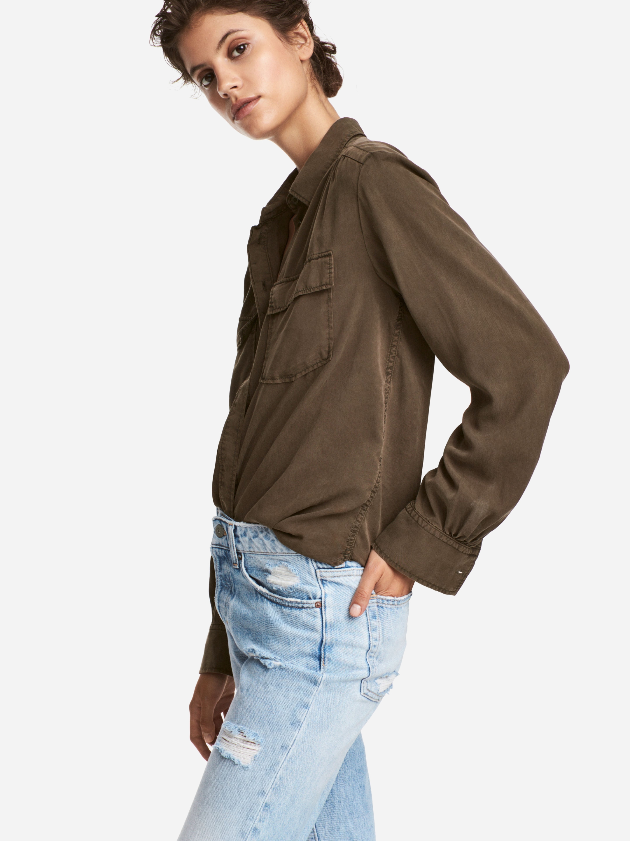 

Рубашка H&M XAZ160275NSBA  Болотная, Рубашка H&M XAZ160275NSBA 36 Болотная