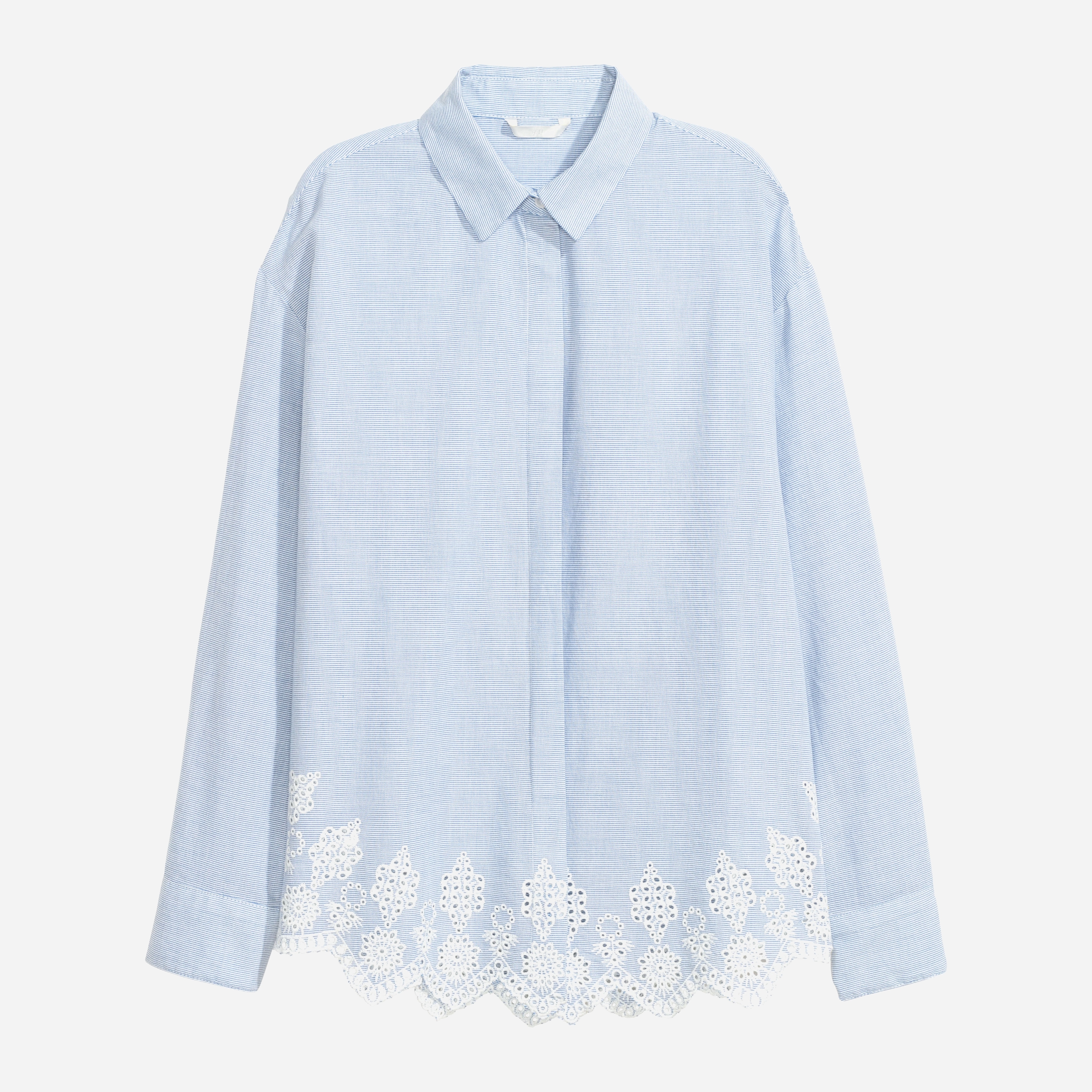 

Рубашка H&M XAZ095591GSOS  Голубая с белым, Рубашка H&M XAZ095591GSOS 34 Голубая с белым