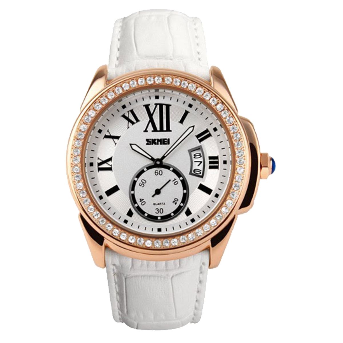 

Часы Skmei 1147 Gold Case White Band BOX