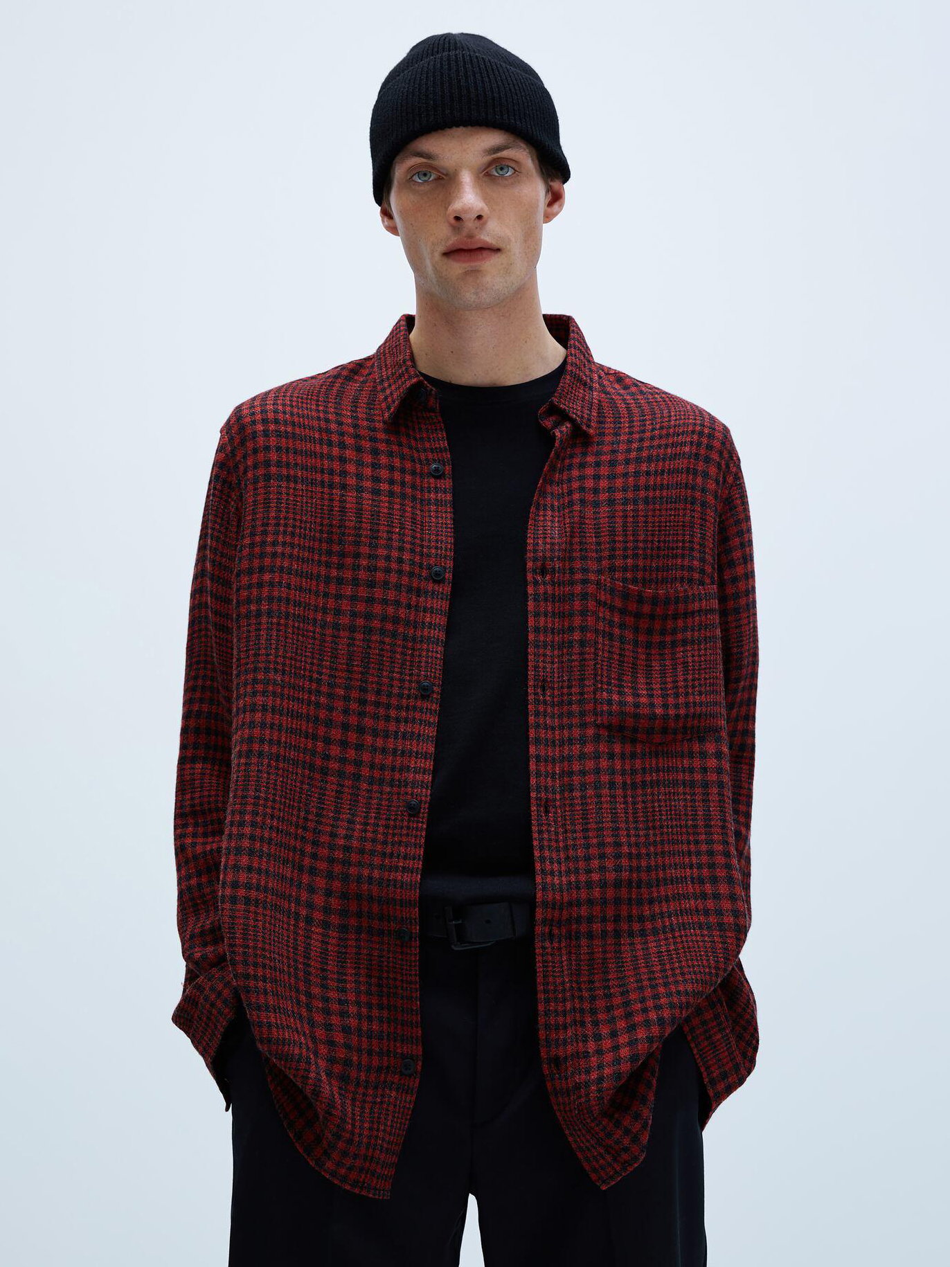 

Рубашка Zara XAZ266465HZFB  Красная в клетку, Рубашка Zara XAZ266465HZFB L Красная в клетку