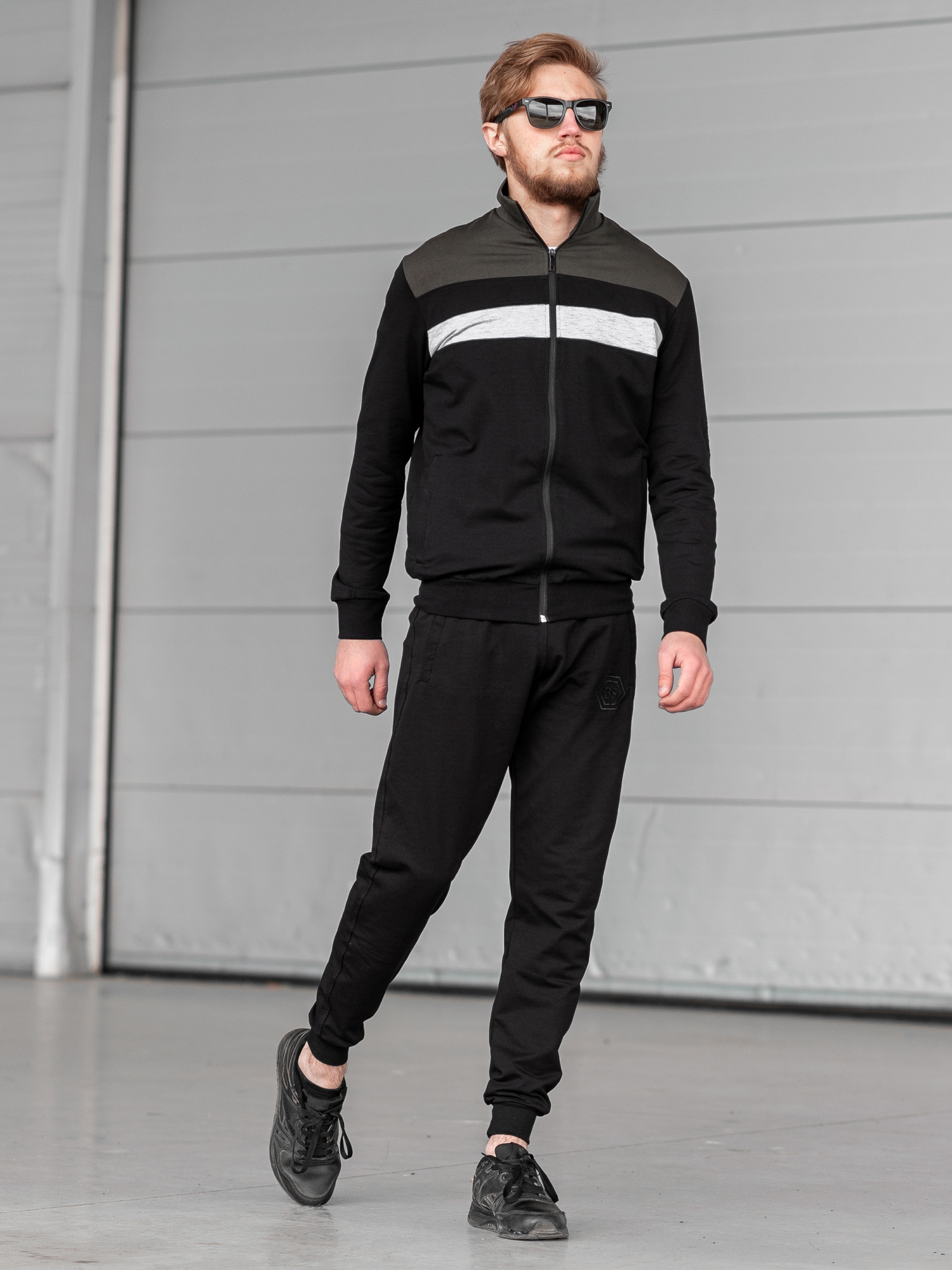 

Чоловічий спортивний костюм BERSENSE STANCE чорний, L