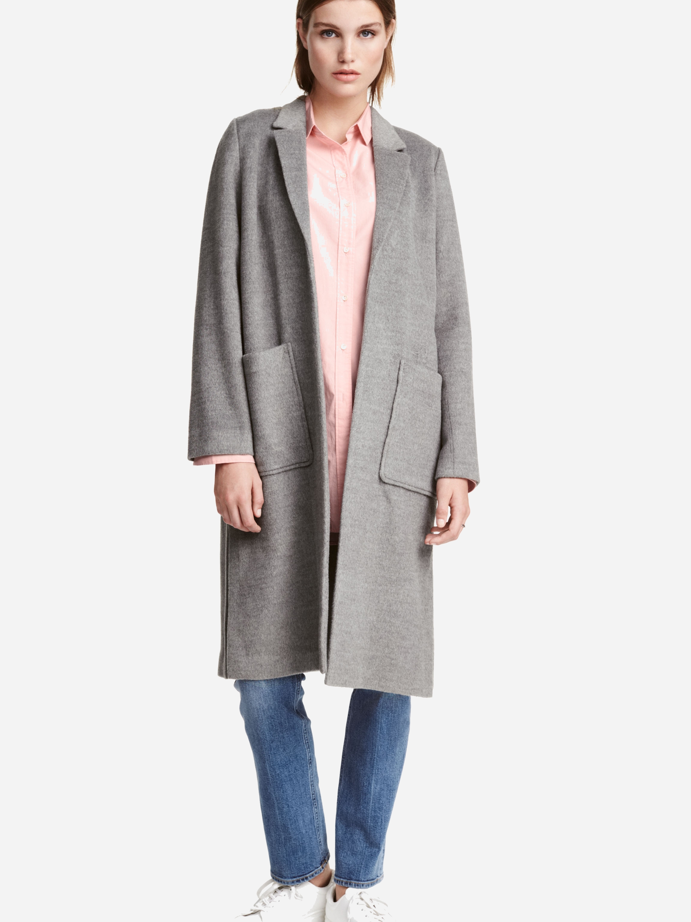 

Пальто H&M XAZ015580KOVD  Серое, Пальто H&M XAZ015580KOVD 38 Серое