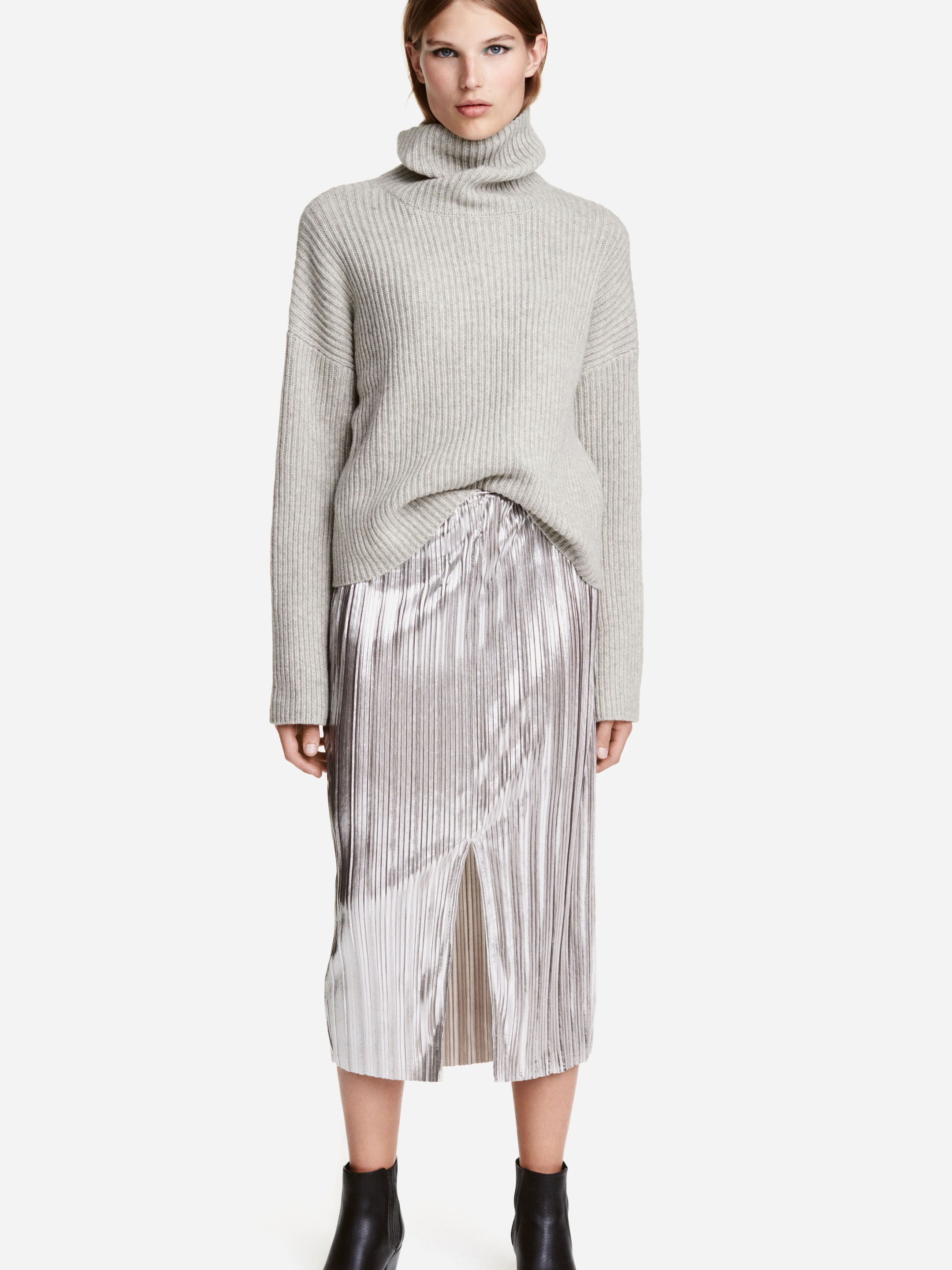 

Юбка H&M XAZ112478GJHE  Серебристая, Юбка H&M XAZ112478GJHE 32 Серебристая