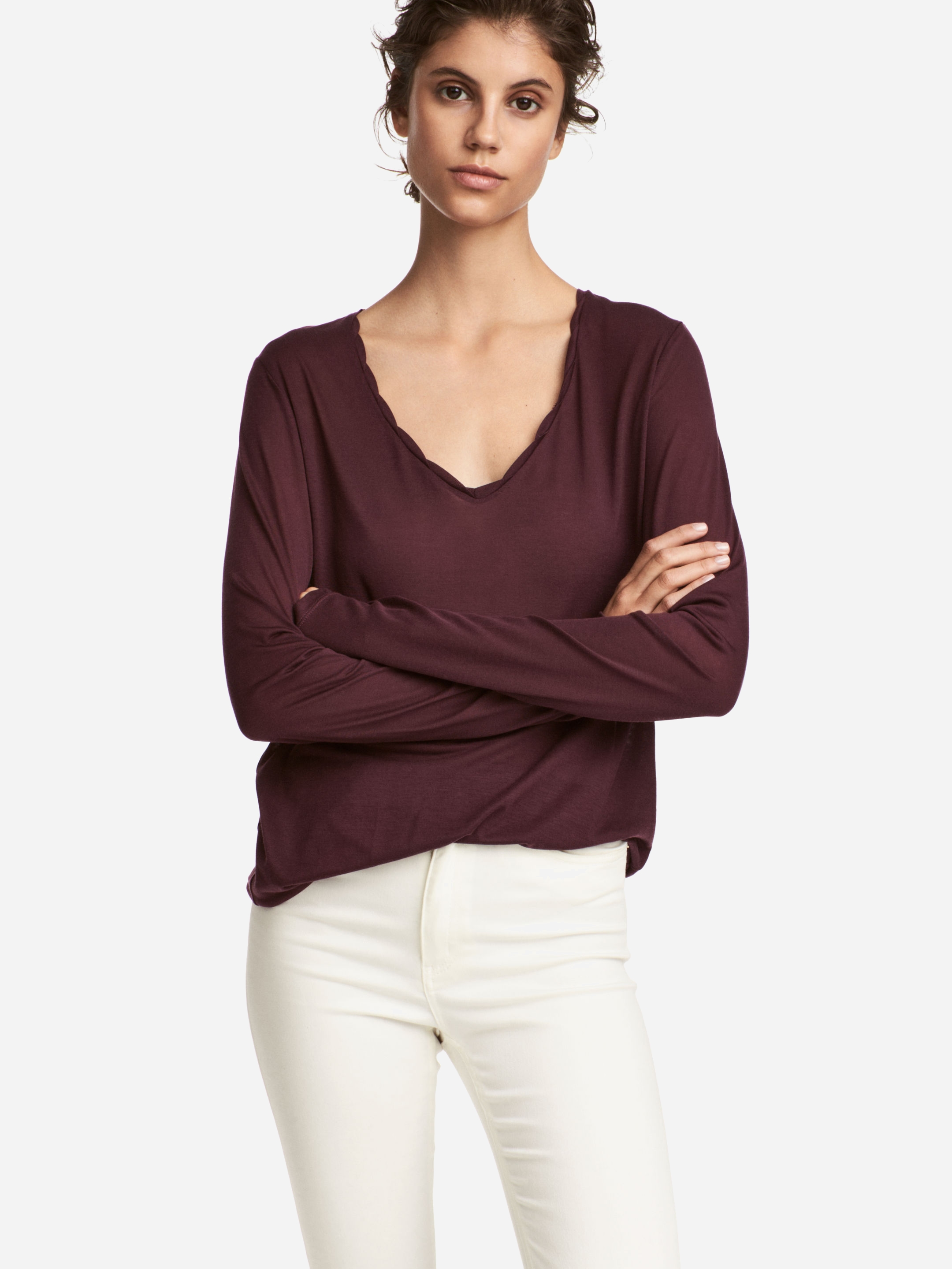 

Лонгслив H&M XAZ155824HKLI  Бордовый, Лонгслив H&M XAZ155824HKLI S Бордовый