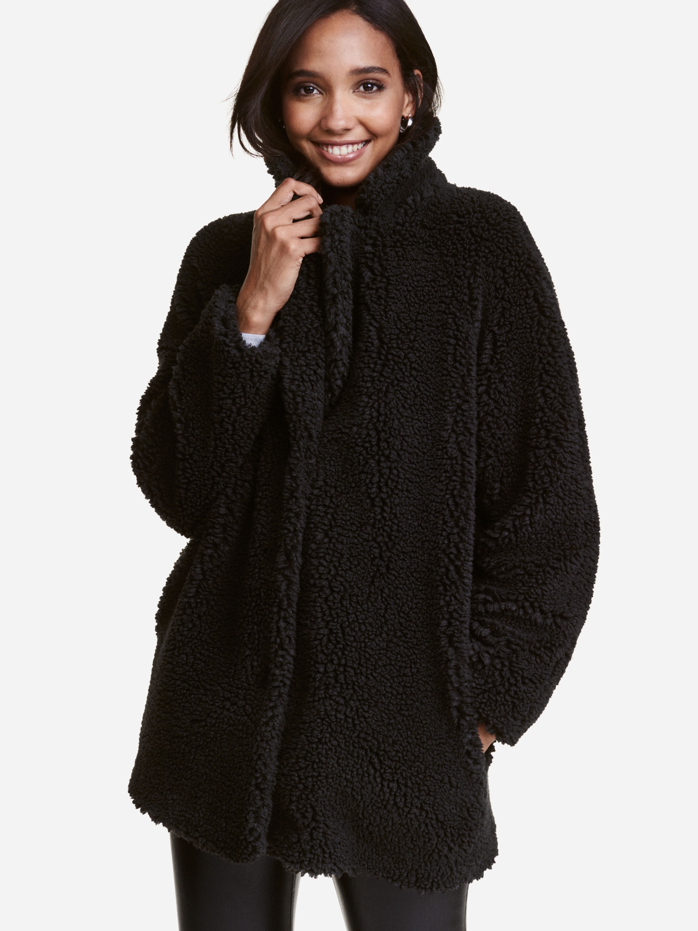 

Эко шуба H&M XAZ155824DRHJ 44 Черная