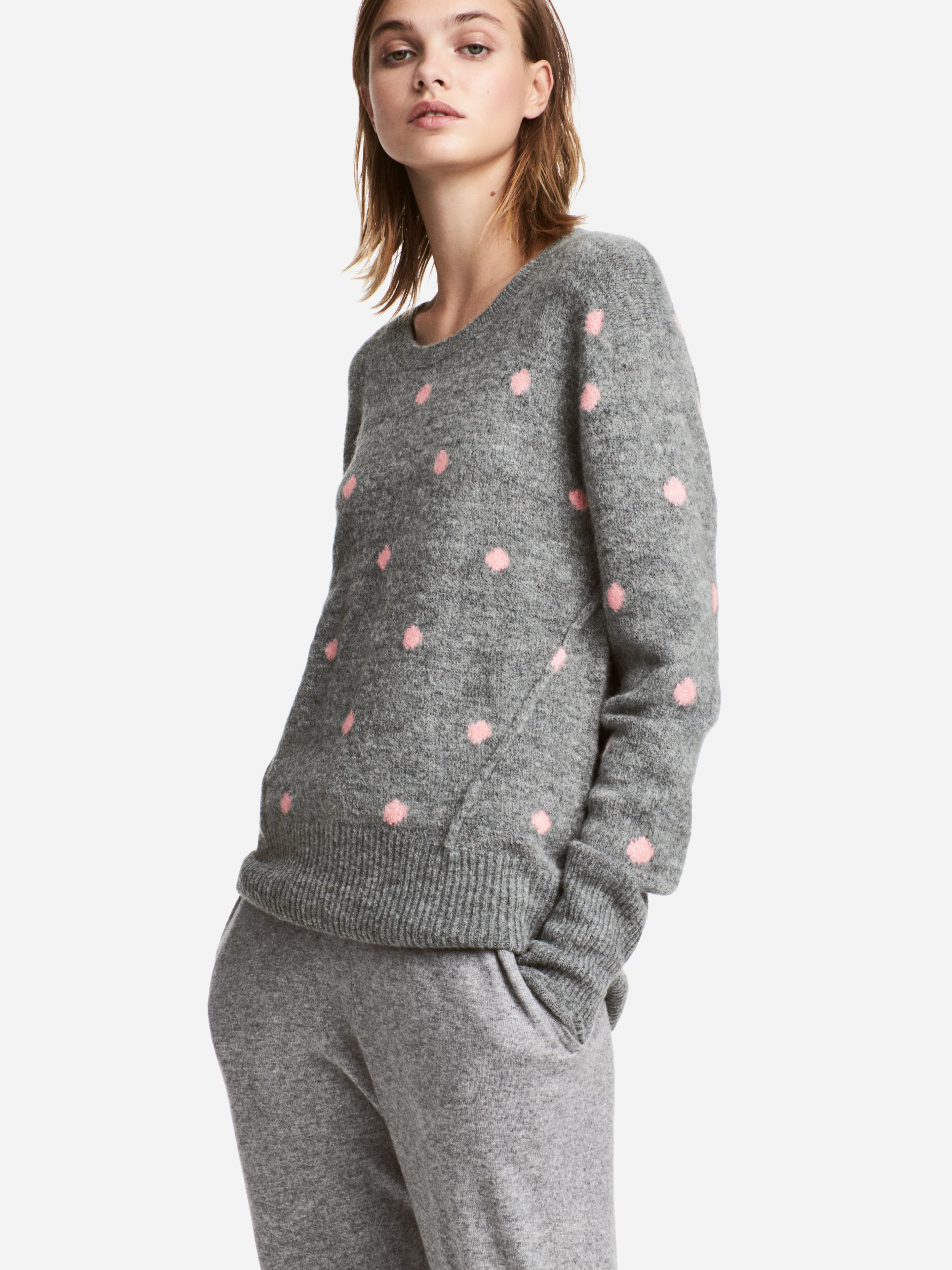 

Джемпер H&M XAZ089805YBSF M Серый с розовым