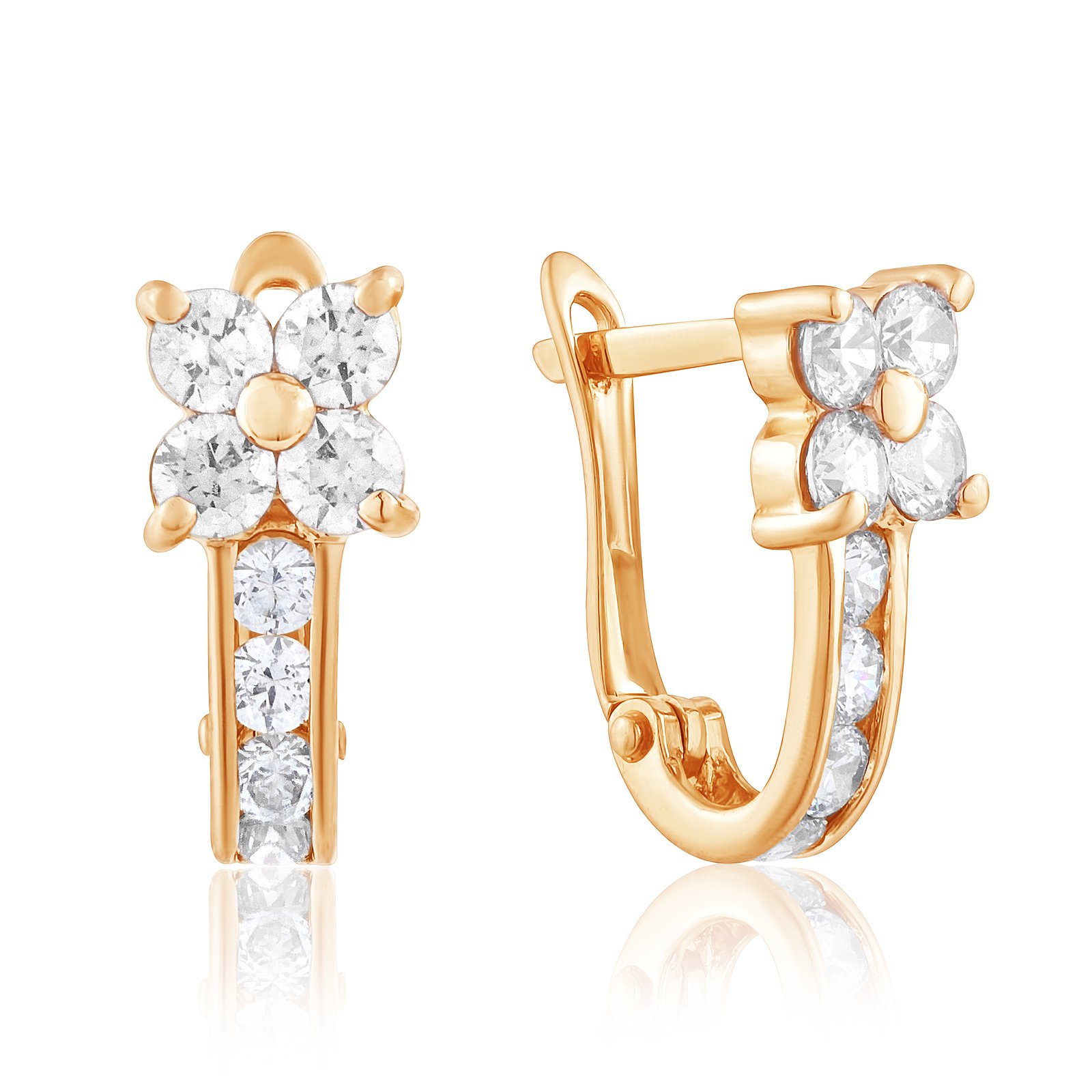

Серьги из красного золота с Swarovski Zirconia 1549438
