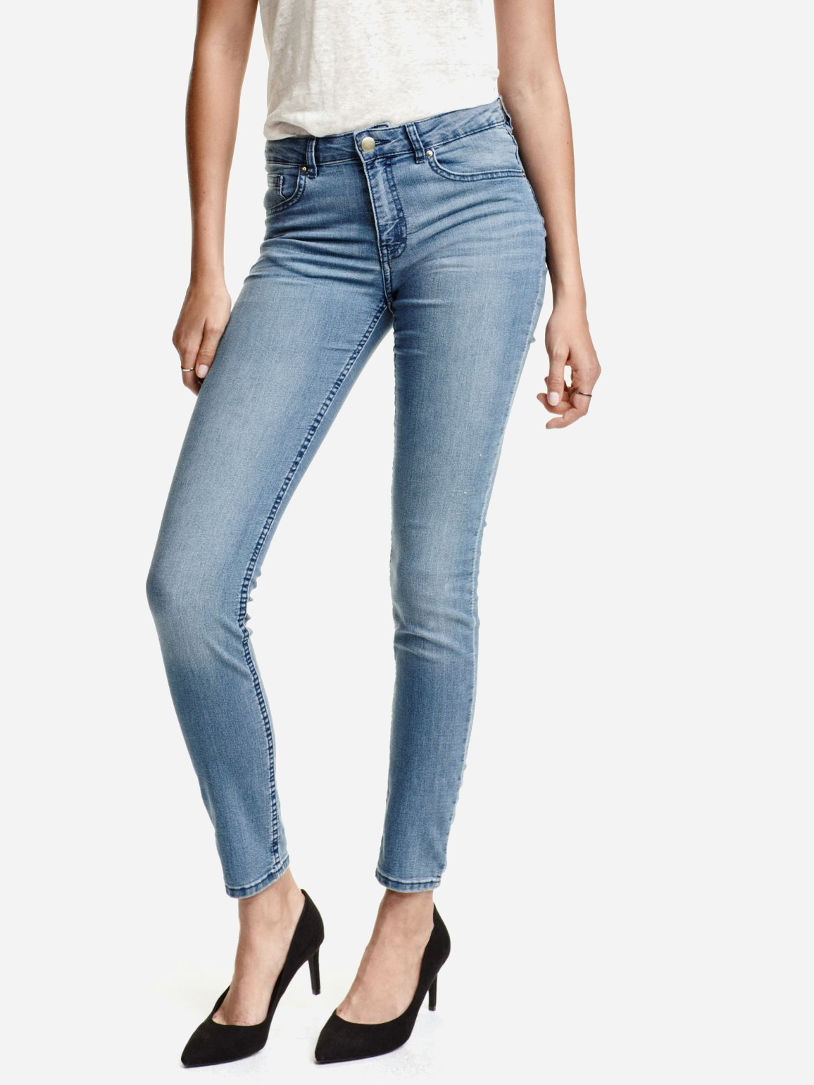 

Джинсы H&M 0355953-4 34 Голубые (СА2000001631362)