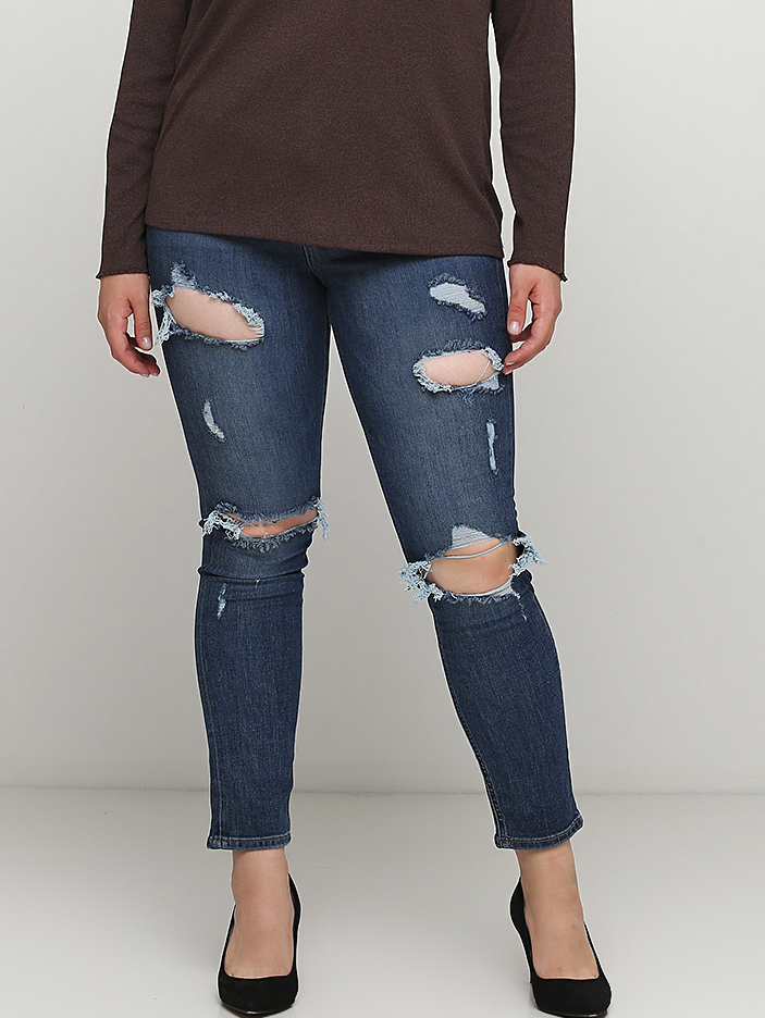 

Джинсы H&M 0487827_рван. бронз. пугов_01 34/32 Синие