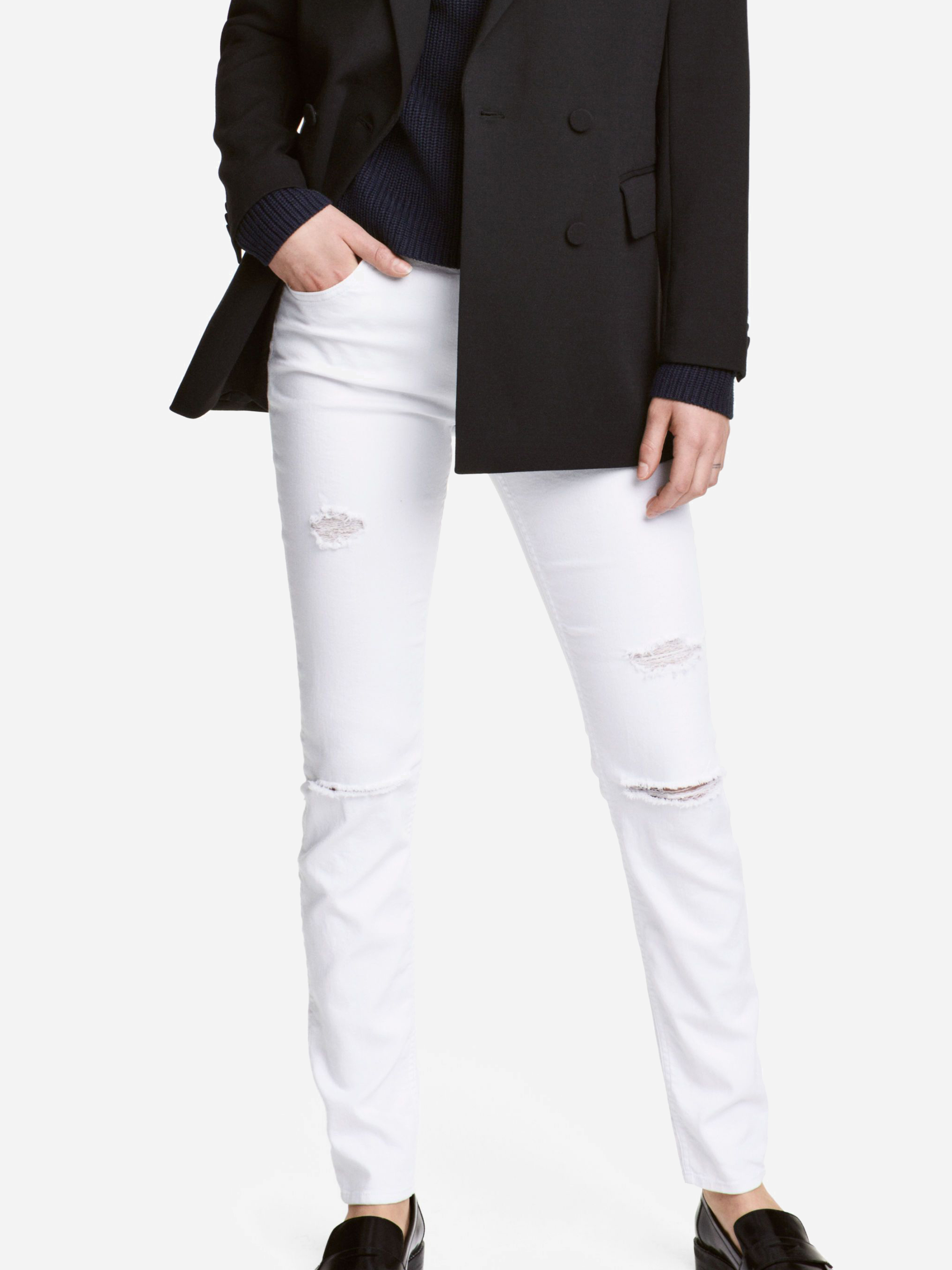 

Джинсы H&M 4638275-ACTS 44 Белые