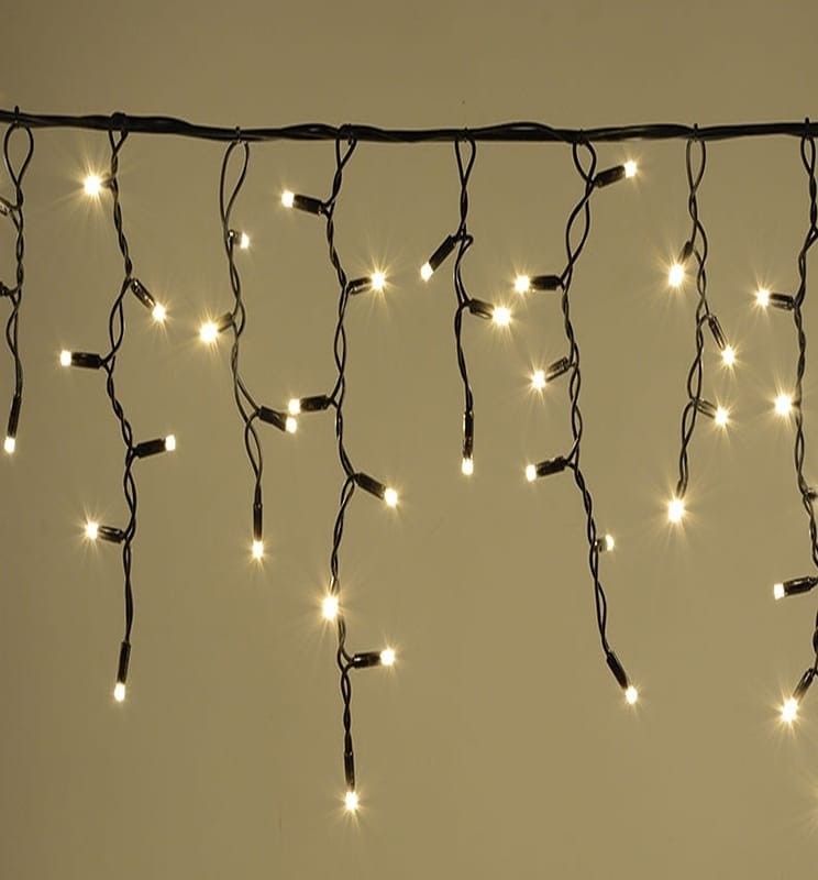 

Новогодняя наружная cветодиодная гирлянда Бахрома уличная 120 LED (синий)