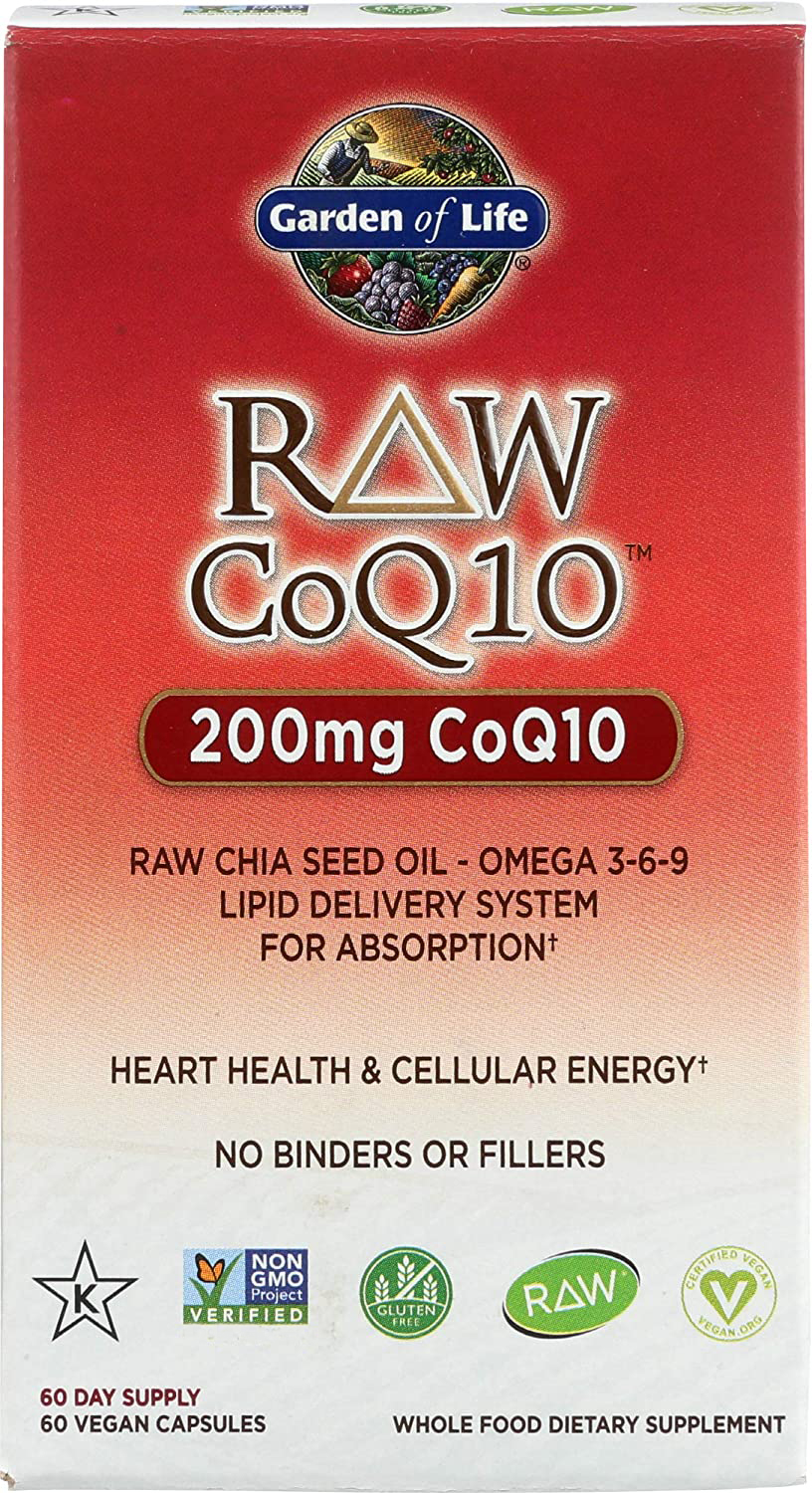 

Garden of Life Raw CoQ10 200 mg 60 капсул (4384303819)