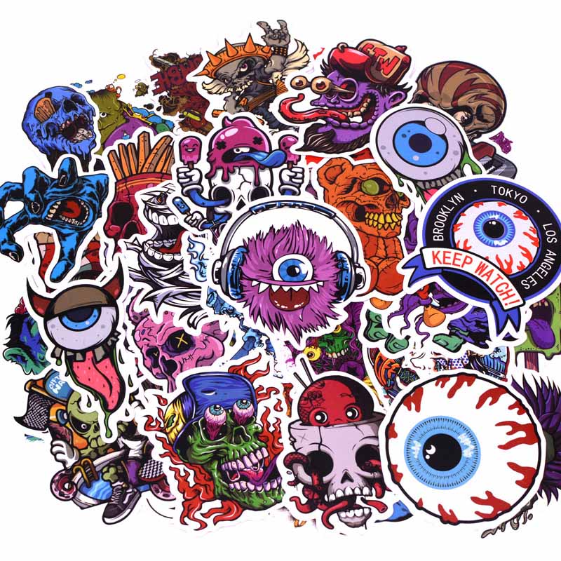 

Набор наклеек Монстер Граффити - 50 шт. | Monster Graffiti - Водостойкие стикеры для оклеивания