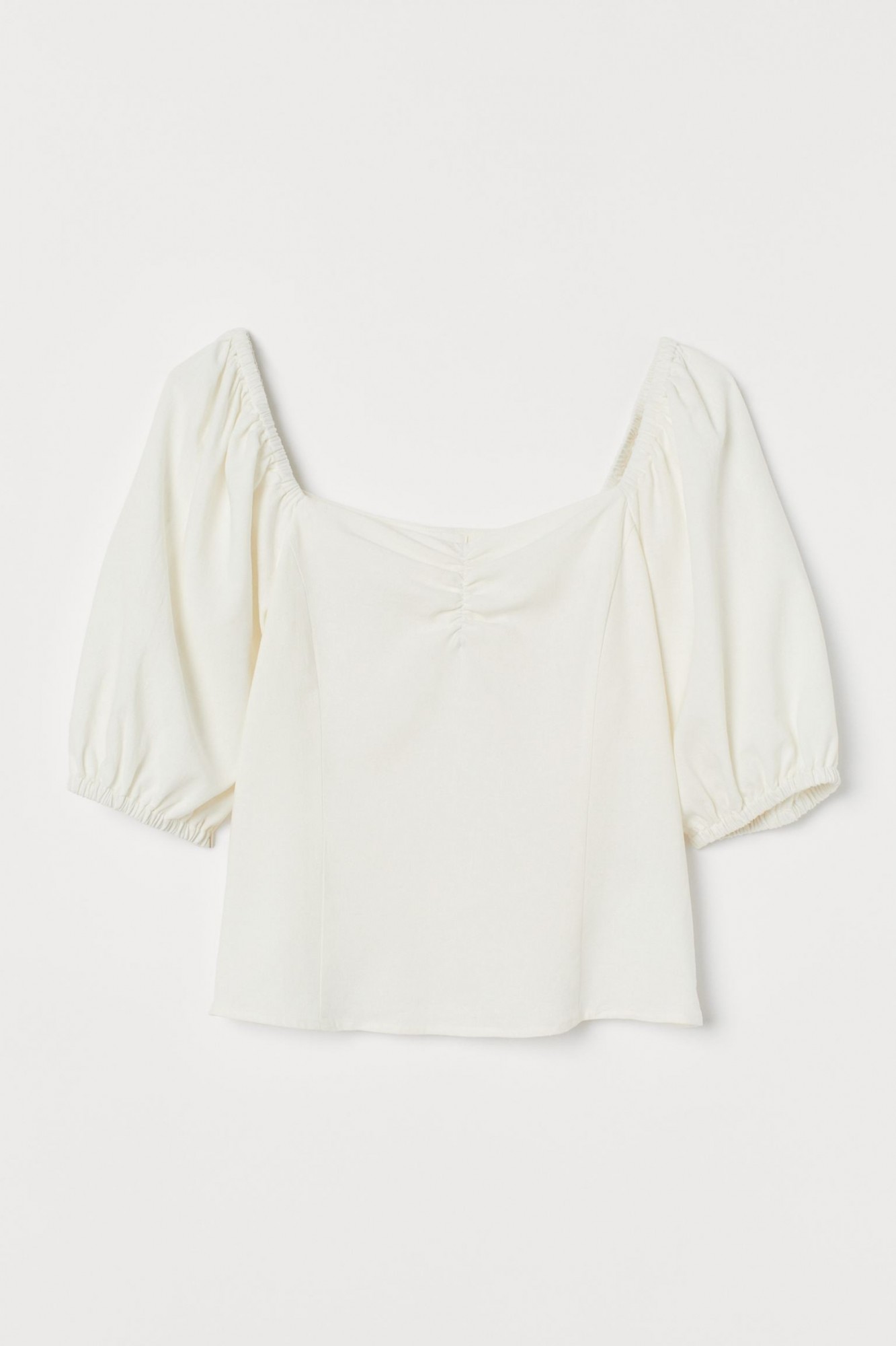 

Блуза льняная H&M 42 Молочный 8406071sdm