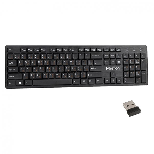 

Клавиатура беспроводная Meetion WK841 2.4GHz Slim Wireless |RU/EN| Черный