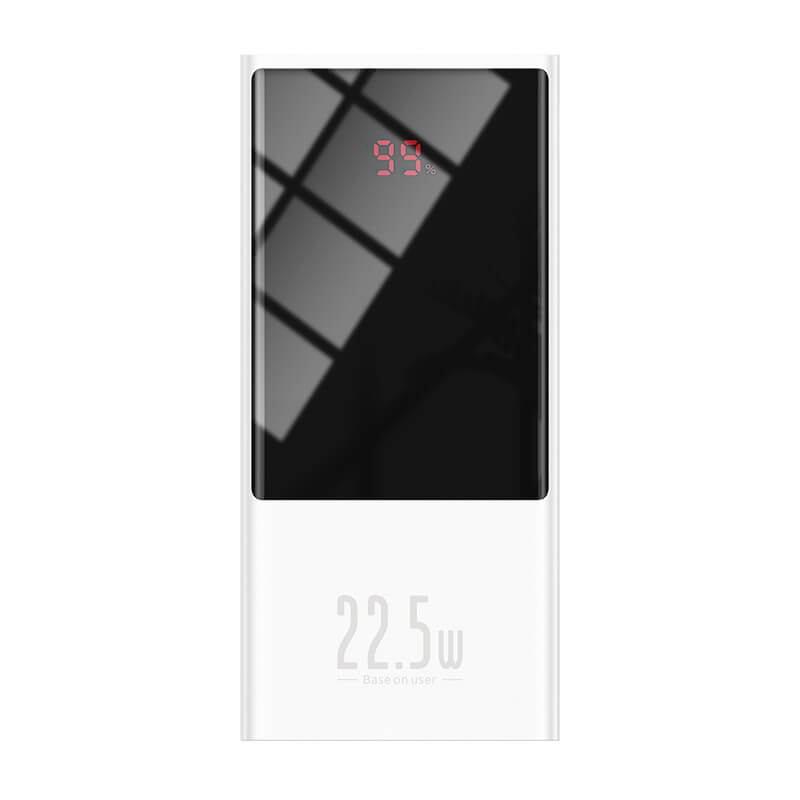 

PowerBank павербанк с быстрой зарядкой BASEUS Super 20000mAh |1USB/1Type-C, PD/QC,5A, 22.5W| Белый