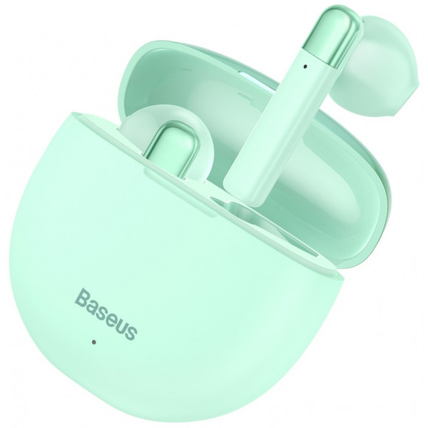 

Беспроводные наушники с микрофоном Bluetooth наушники в кейсе BASEUS Encok AirNora W2 Салатовый