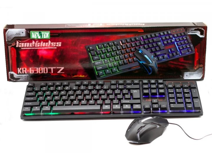 

Игровой набор Gaming Combo 2-in-1 мембранная клавиатура с подсветкой + мышка с подсветкой KR-6300TZ Черный