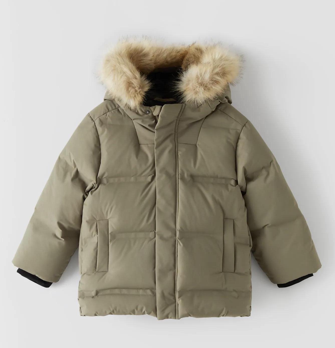 

Зимняя куртка для мальчика Zara 128 размер хаки 5644751505