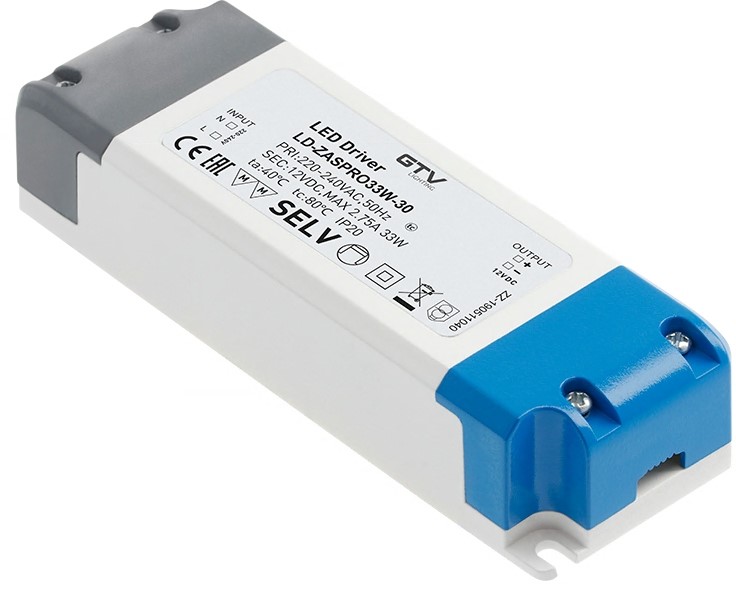 

Блоки питания GTV SLIM PRO 33W, 12V
