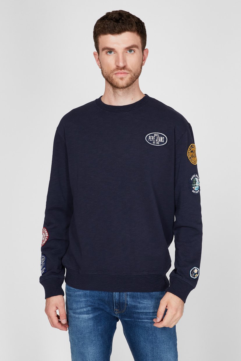 

Мужской темно-синий свитшот ISIDRO Pepe Jeans S PM581833
