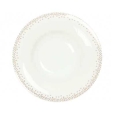 

Набір тарілок Dankotuwa Porcelain Mix Dots Gold супових 6 шт 22.5 см