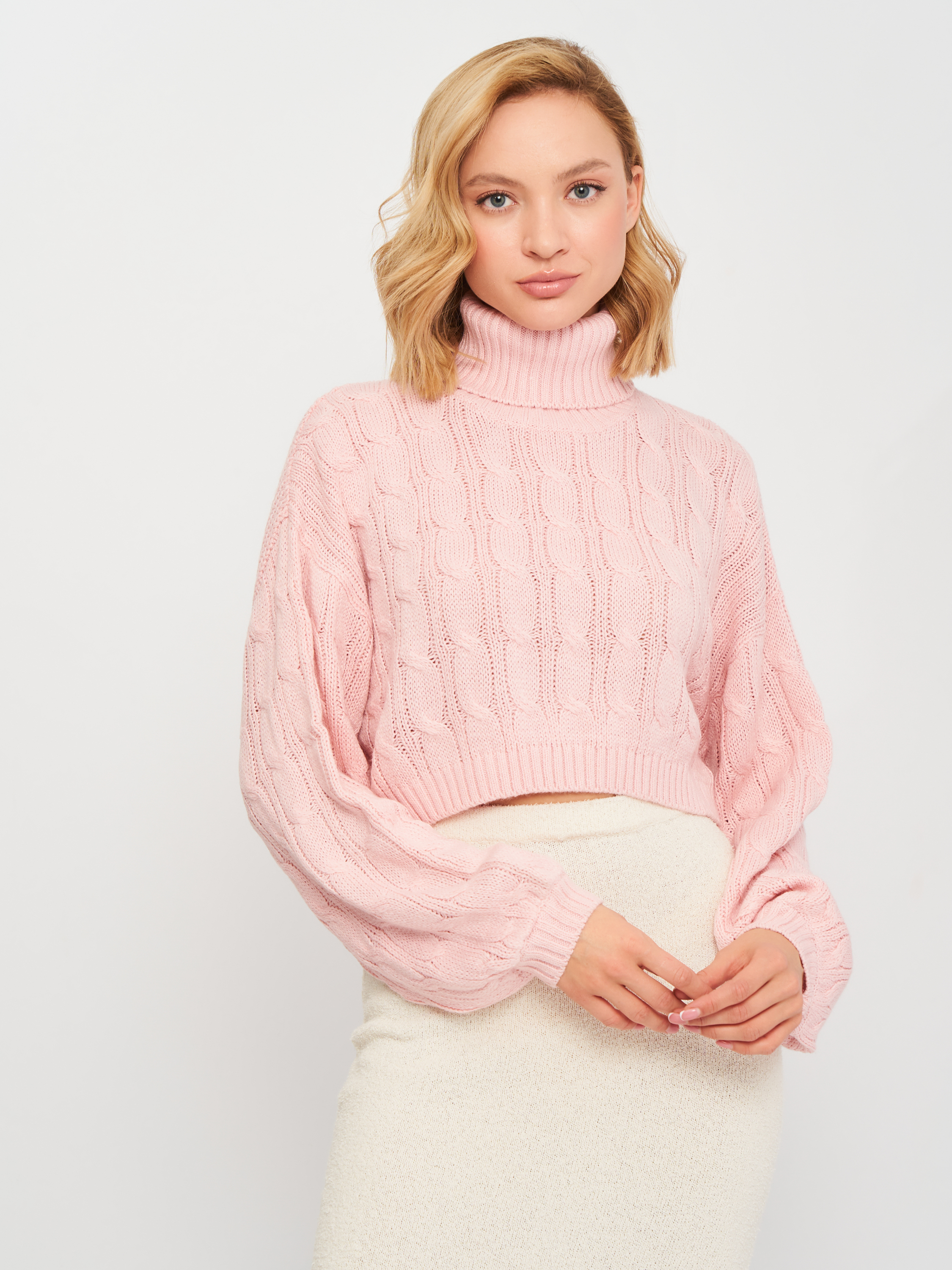 

Свитер H&M 1908-9065732 S Светло-розовый