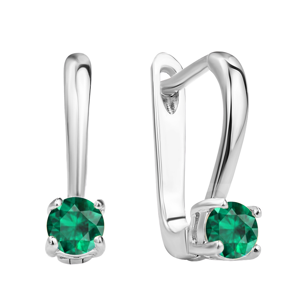 

Серебряные серьги с изумрудами 000131737