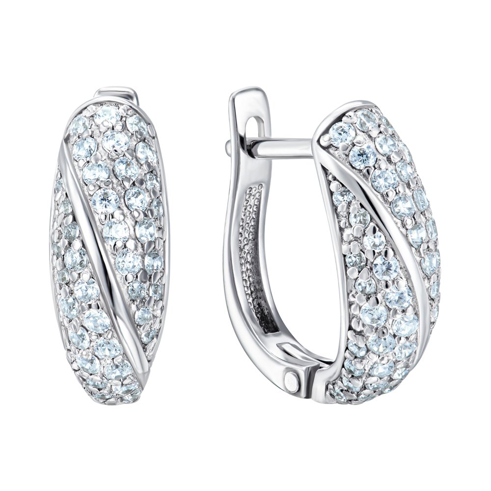 

Серебряные серьги с фианитами 000123443