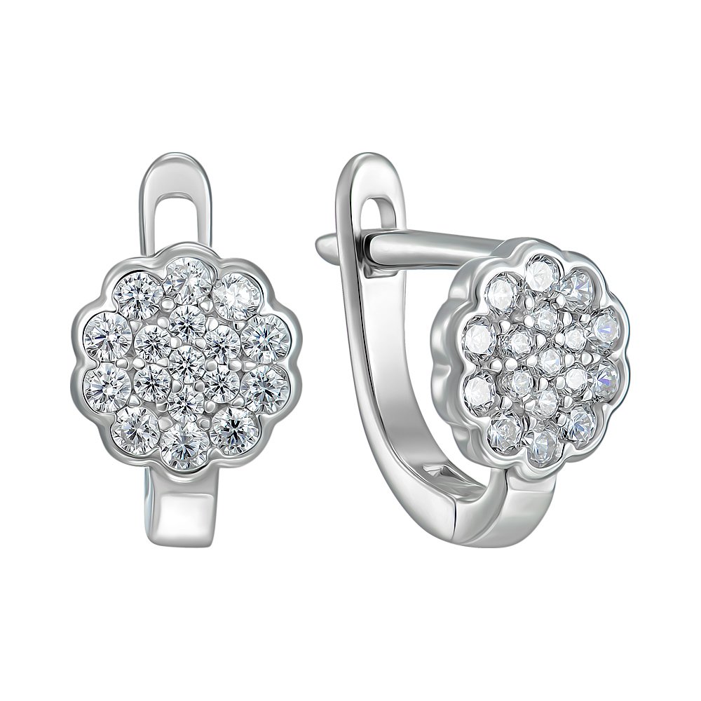 

Серебряные серьги с фианитами 000150390
