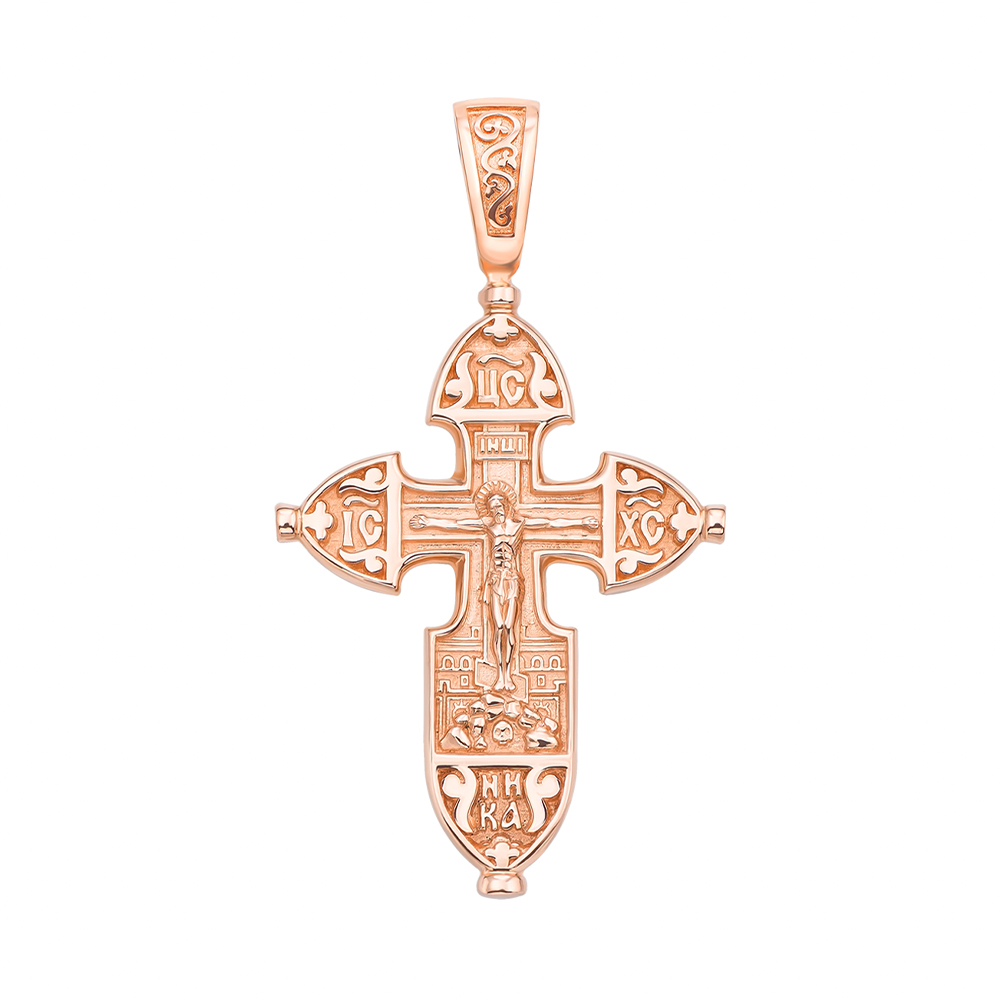 

Крестик из красного золота 000134243