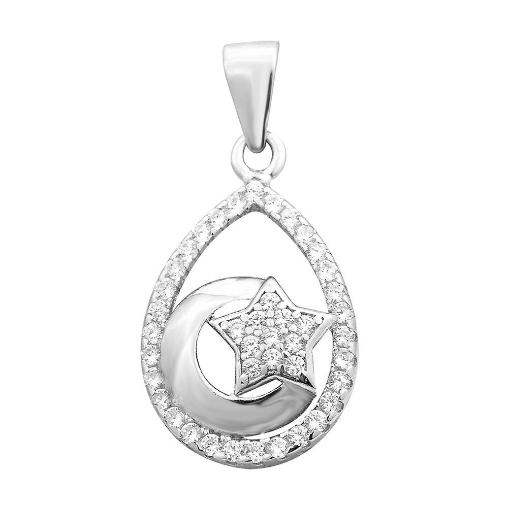 

Серебряный кулон с фианитами 000106973