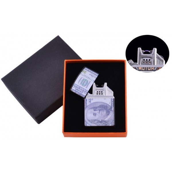 

USB зажигалка 100$ (Электроимпульсная) 4776B-3