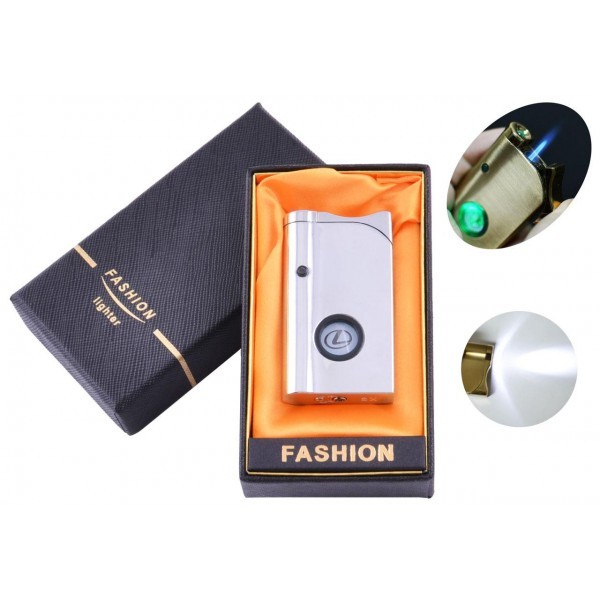 

Зажигалка в подарочной коробке Lighter (Двойная молния) HL-32 White